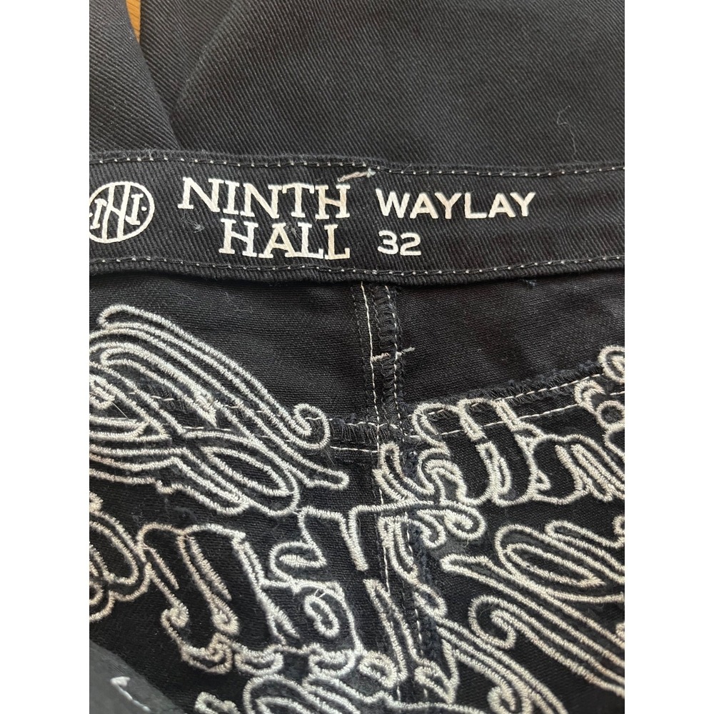 Cyber Y2K Grunge Skater Yakuza Streetwear GraphicJorts BlackSilver Ninth Hall 32 - Picture 7 of 9